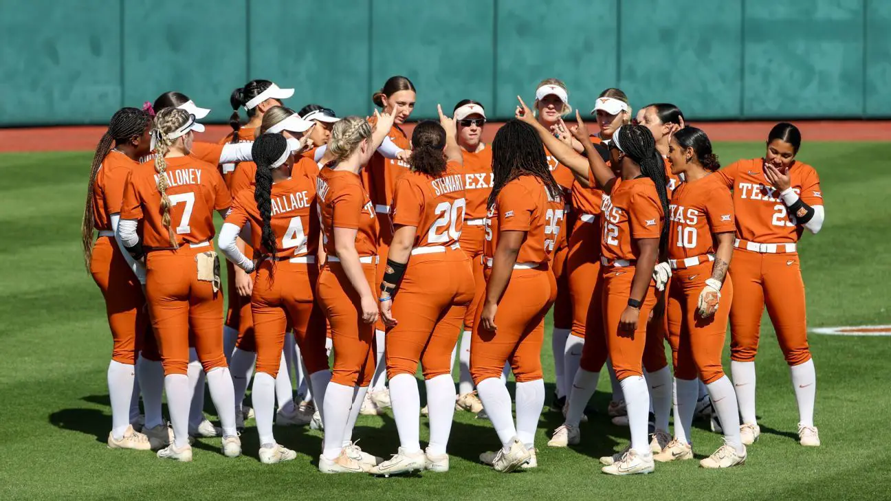 Texas seeded No. 1 over Oklahoma for NCAA softball tournament