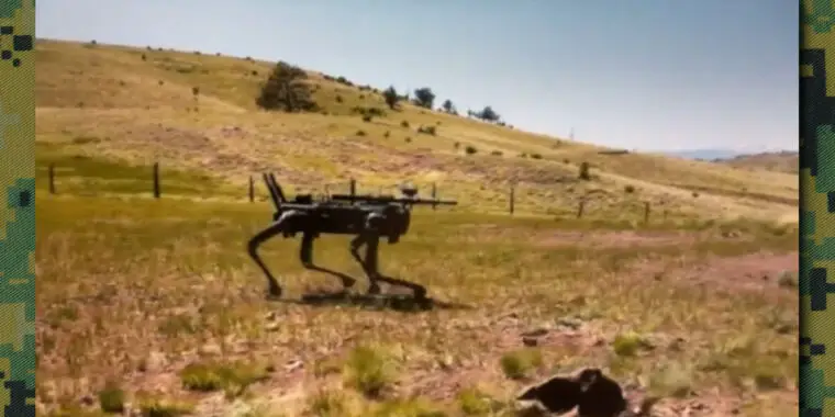 Robot dogs armed with AI-targeting rifles undergo US Marines Special Ops evaluation