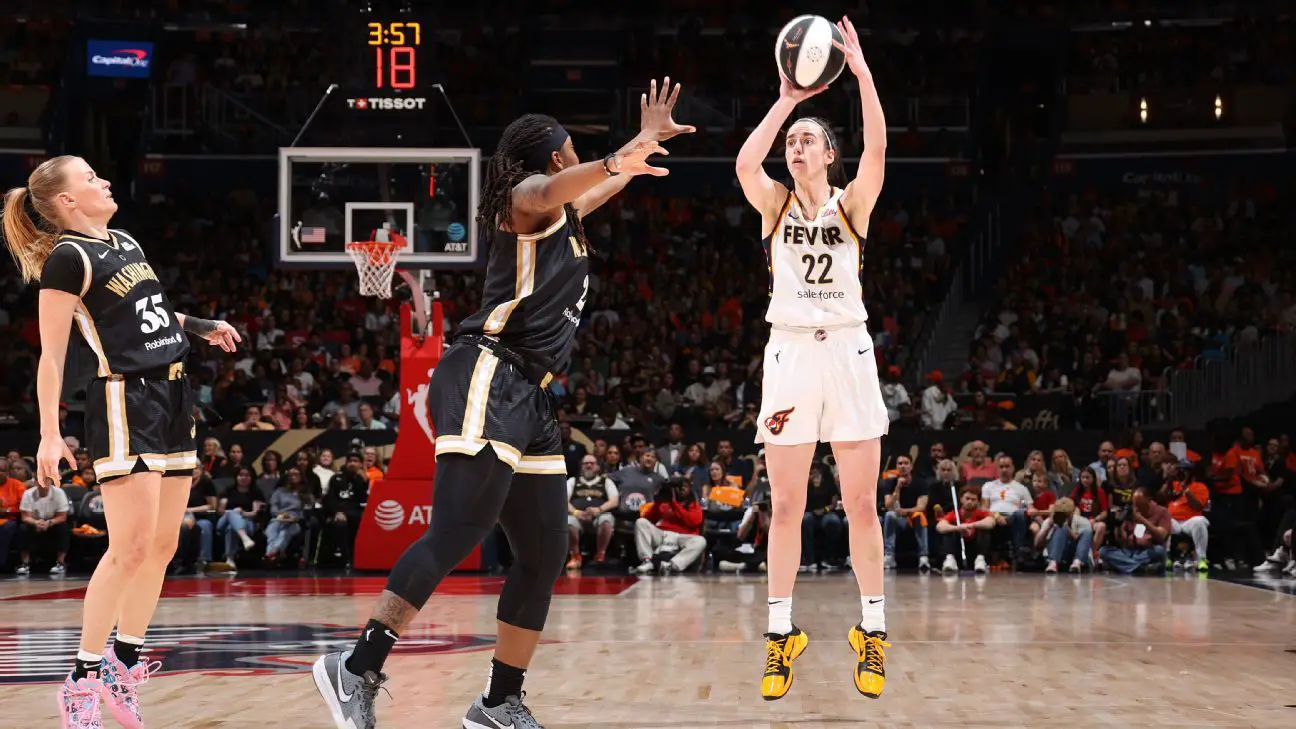 Fever ride Caitlin Clark’s record-tying seven 3s, 30 points