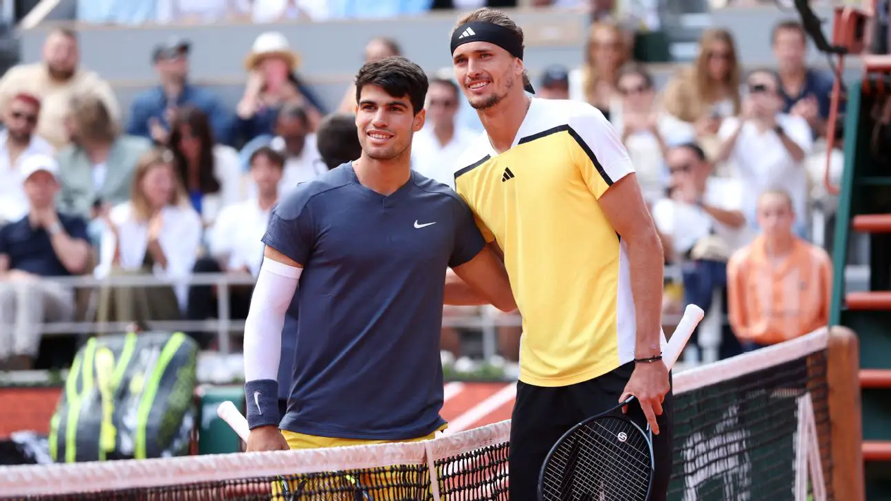 2024 French Open mens final latest updates Carlos Alcaraz Alexander Zverev