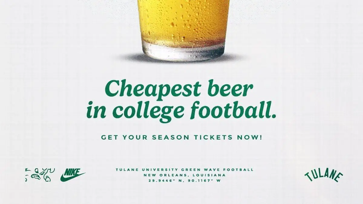 Tulane football’s ‘cheapest beer’ graphic sets off college football social media frenzy