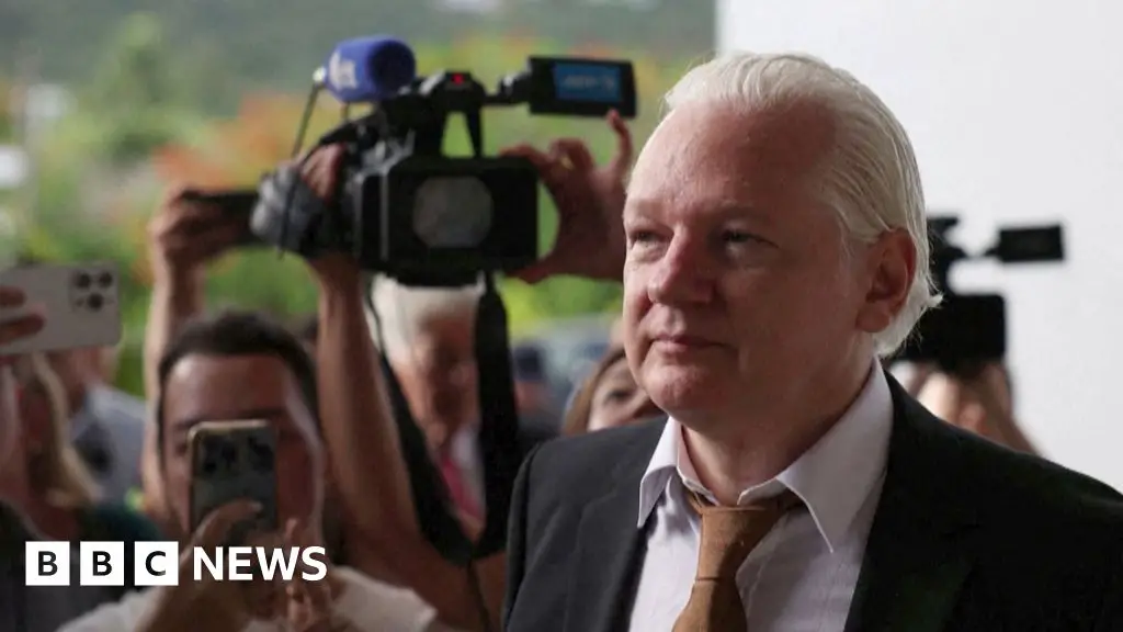 Watch: Julian Assange arrives at US court in Saipan