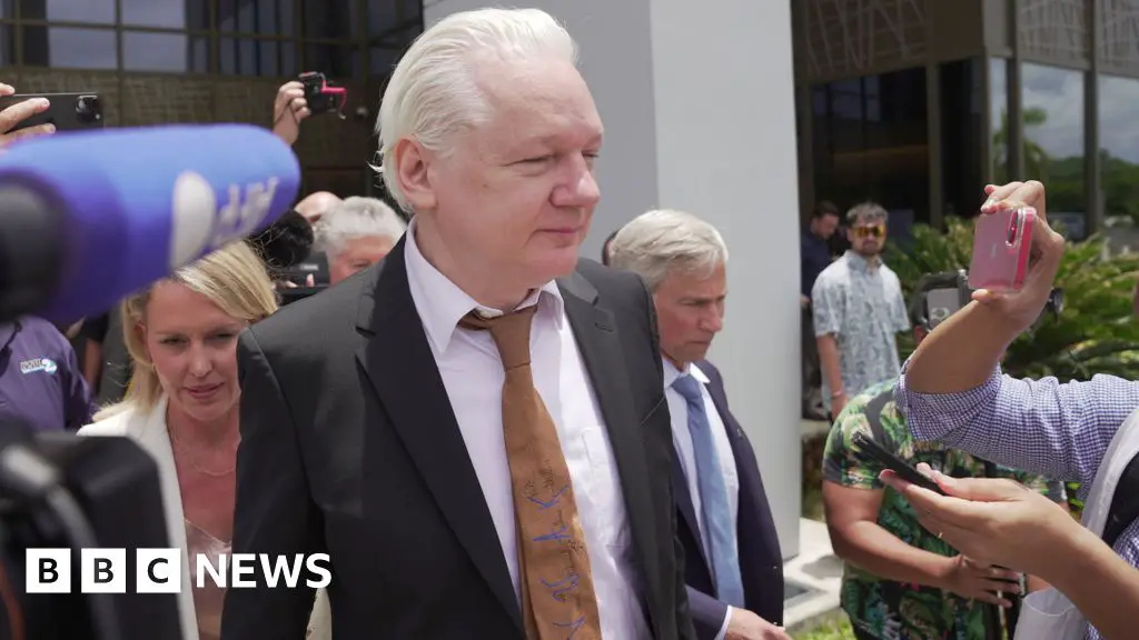 Watch: Julian Assange walks free from US court in Saipan