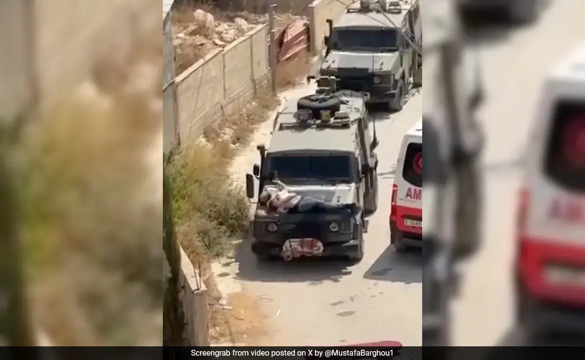 Israeli Soldiers Tie Injured Palestinian To Jeep In West Bank, Video Viral