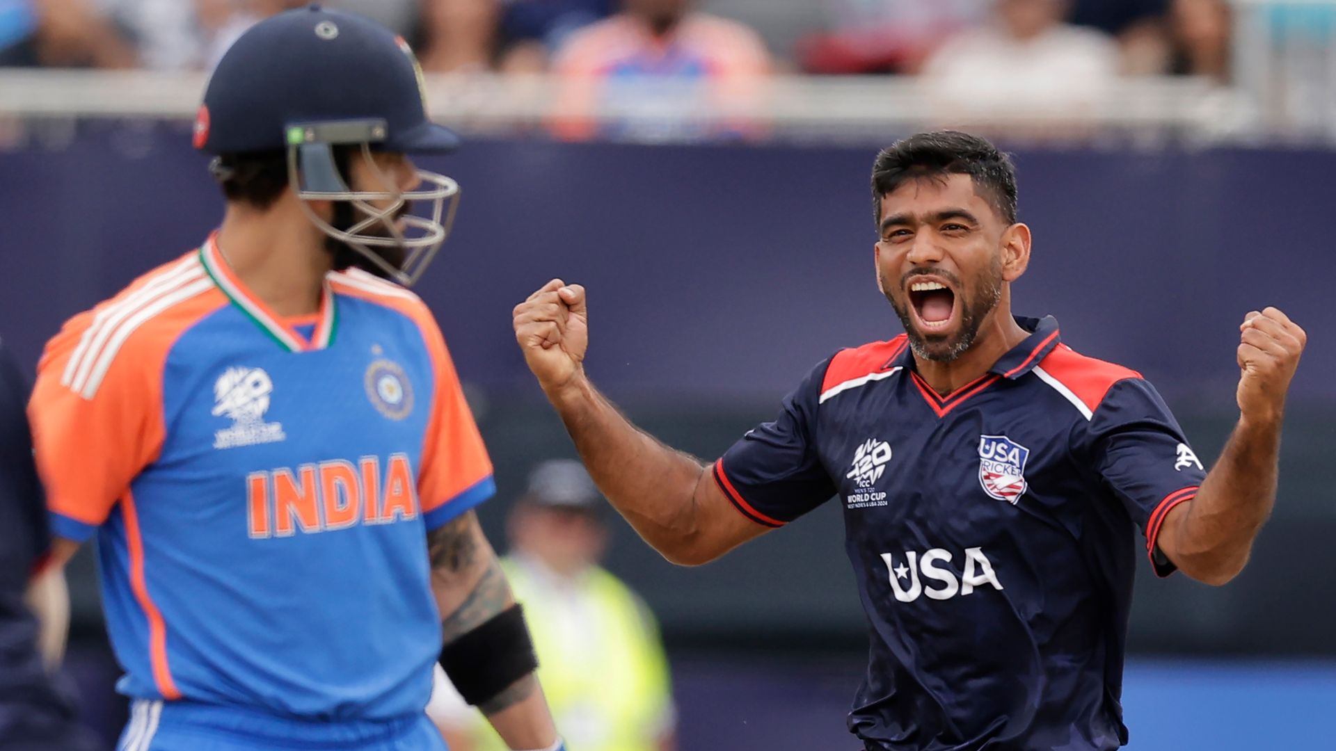 India survive USA scare to qualify for Super 8s