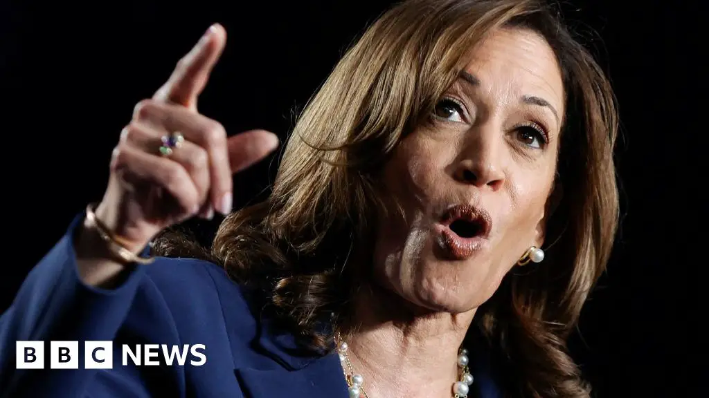 Kamala Harris slams Trump at first rally as he hits back