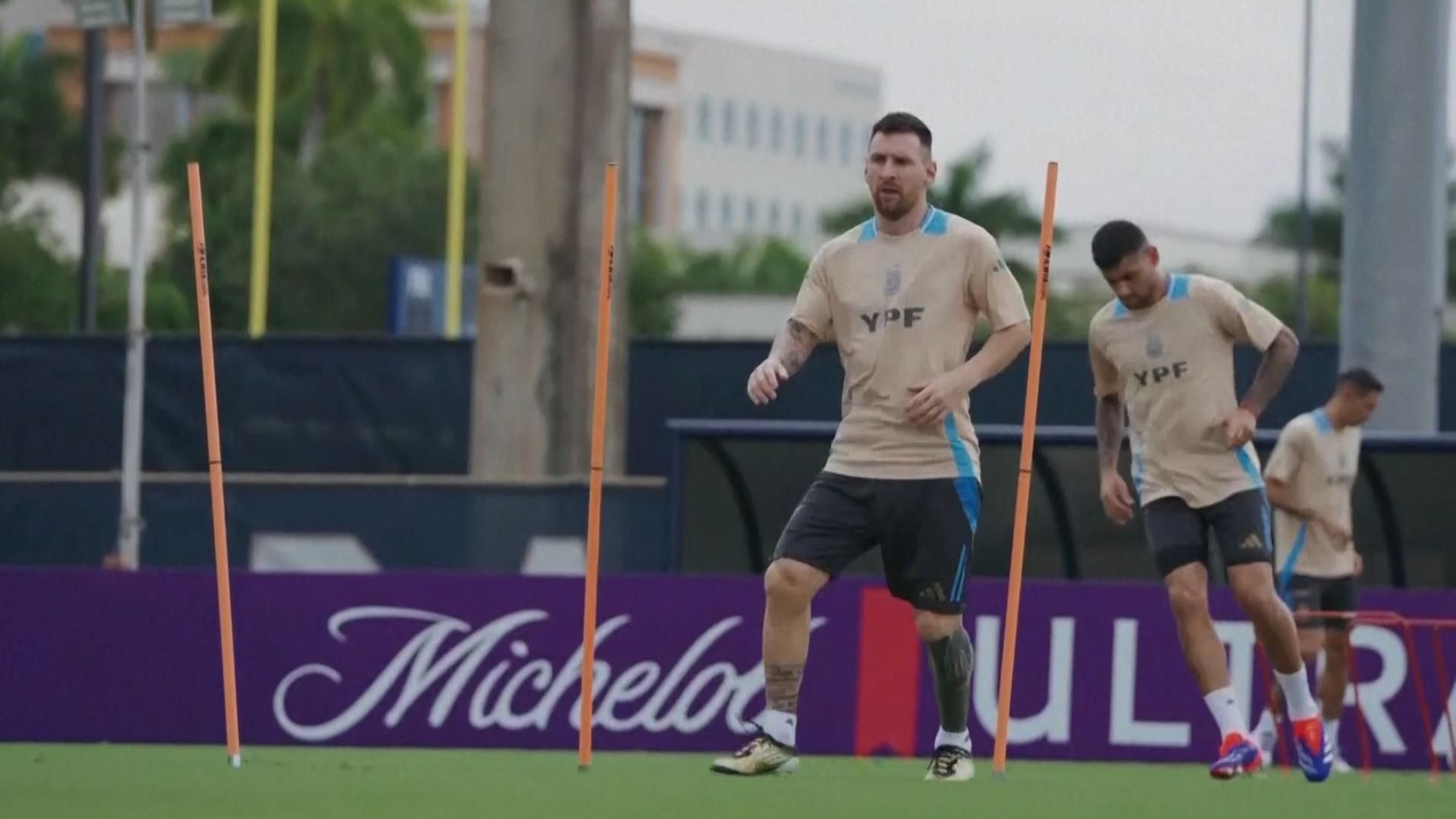 Copa América: Lionel Messi back in training with Argentina