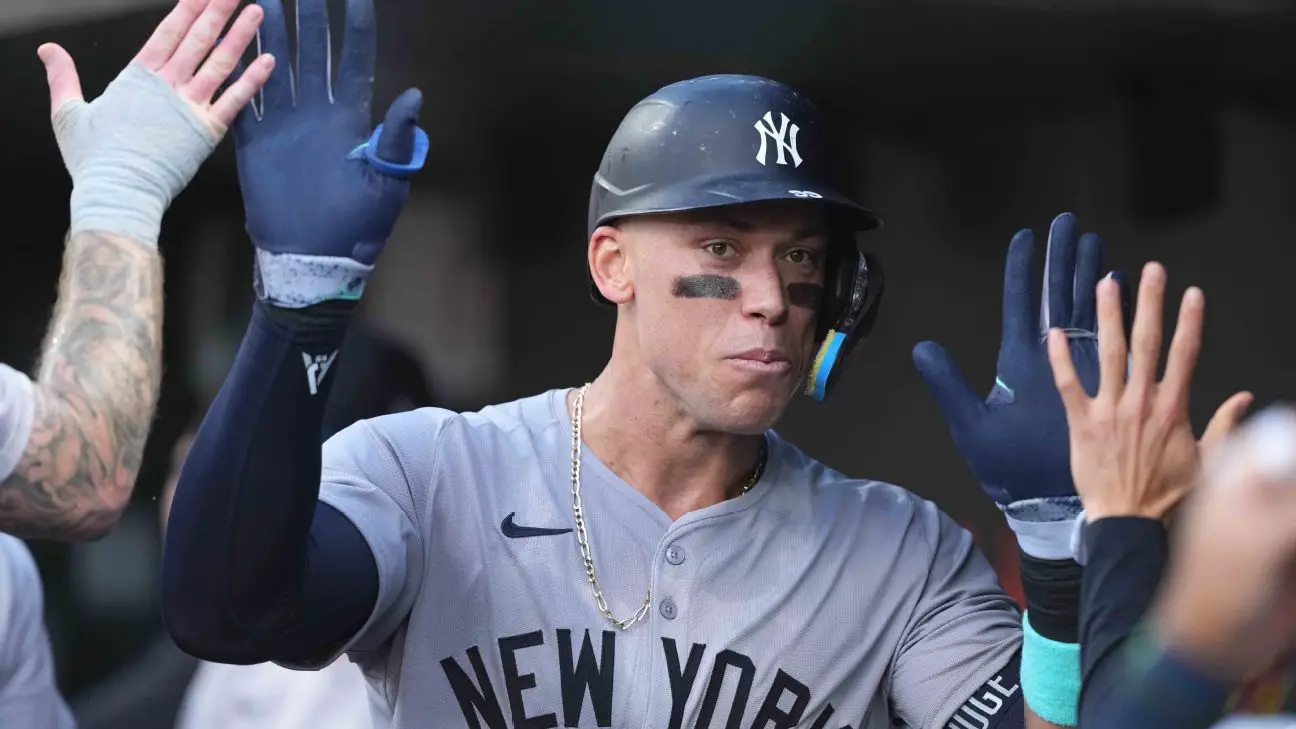 Judge sets Yankees record with 34th HR before All-Star break