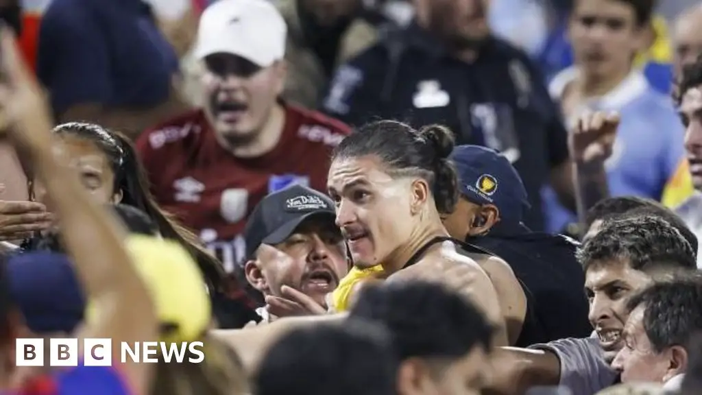 Liverpool’s Darwin Núñez in clash with fans after Uruguay match