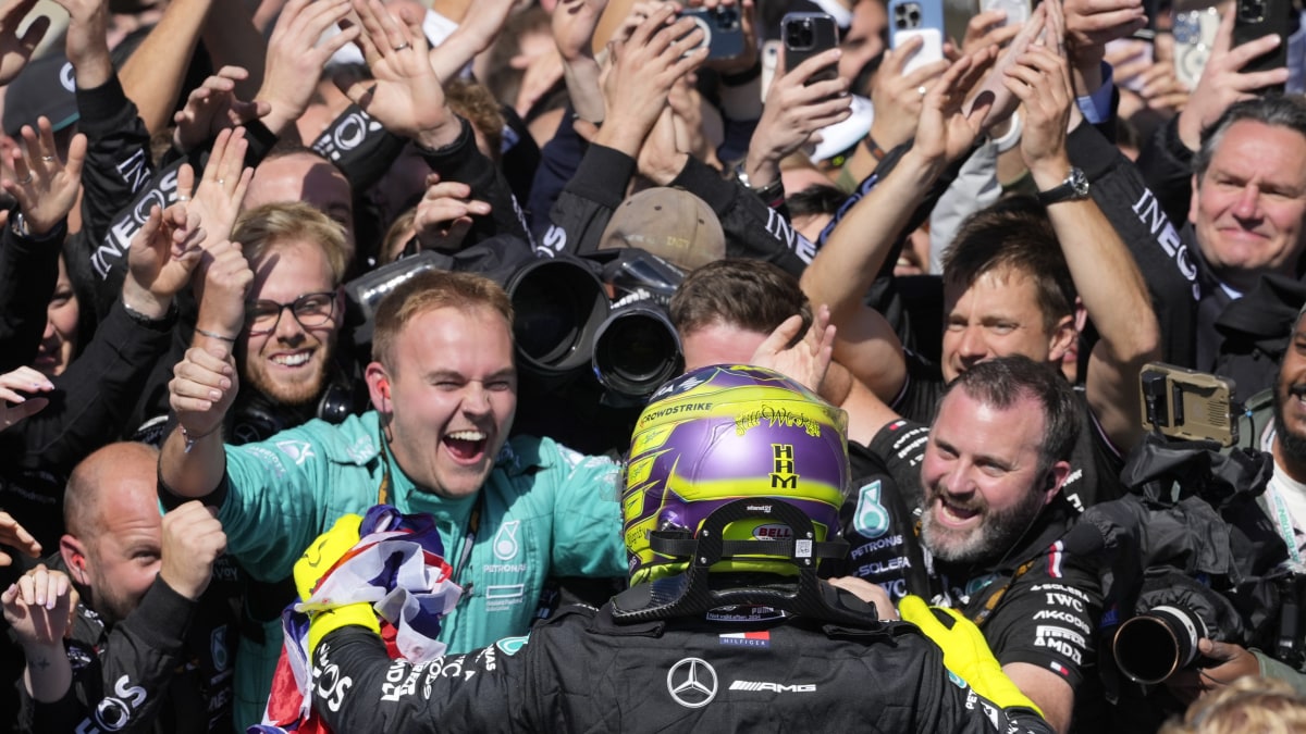 Hamilton holds off Verstappen’s late charge for thrilling win at F1 British Grand Prix